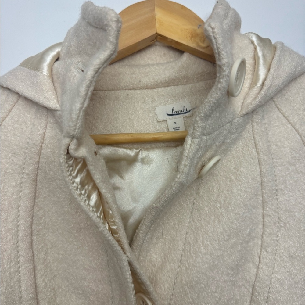 Frenchi Wool Coat with hood - Size Small - Picture 6 of 16